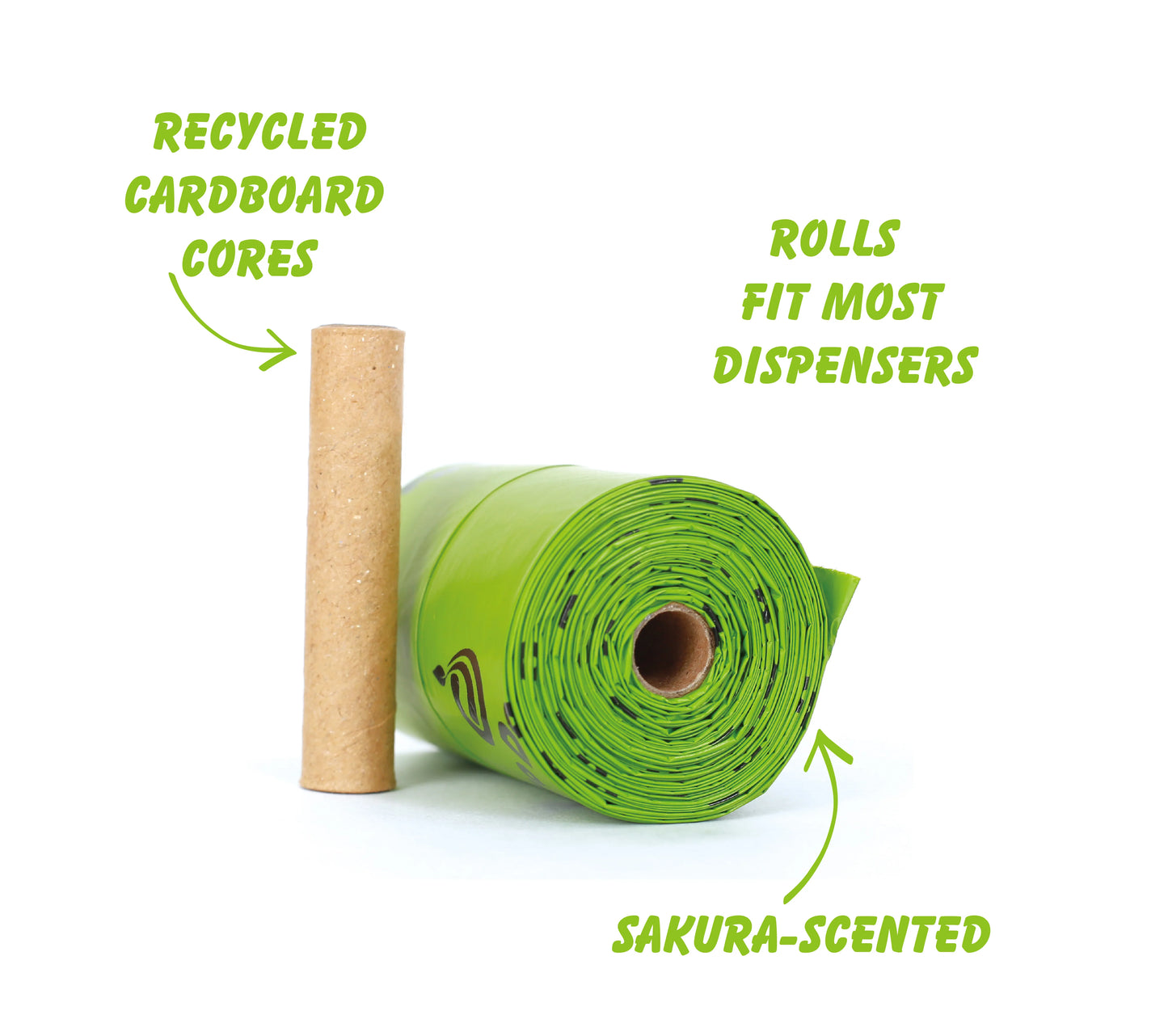 Biodegradable Sakura Scented Poop Bags. Bulk available.