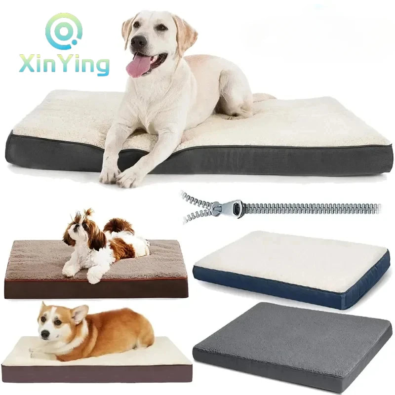 Plush Dog Bed Removable Washable Mattress