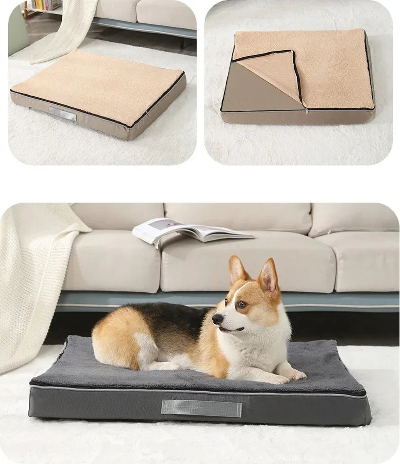 Plush Dog Bed Removable Washable Mattress