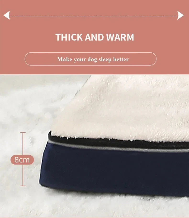 Plush Dog Bed Removable Washable Mattress