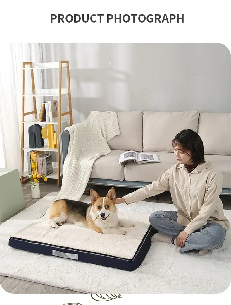 Plush Dog Bed Removable Washable Mattress