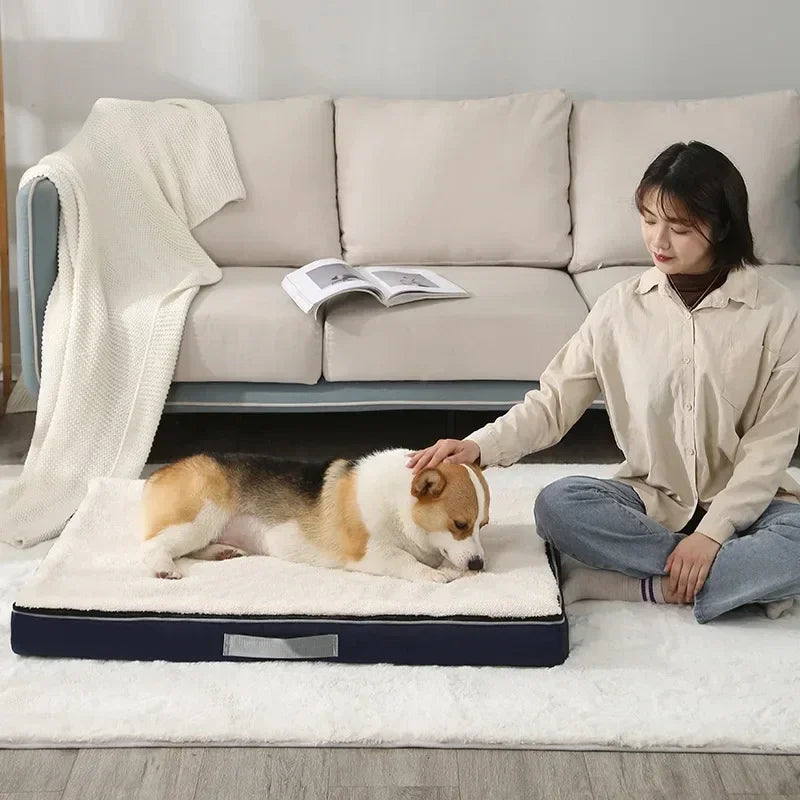 Plush Dog Bed Removable Washable Mattress