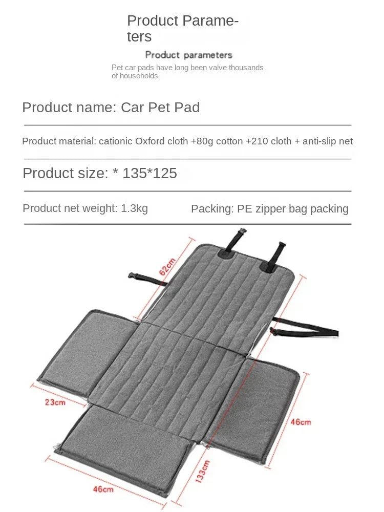 Universal Passenger Dog Seat. Wear-resistant, Waterproof and Anti-slip Protective Seat Cover